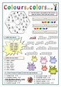Learn Colours Worksheet