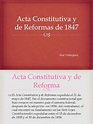 Acta Constitutiva y de Reformas de 1847 | Federación | Constitución