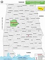 Tuscaloosa County Map, Alabama
