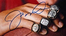 Lot Detail - Joe Montana Signed "Rings" 8" x 10" Photo (Montana Holo)