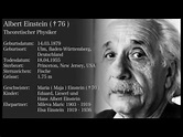 Steckbrief Albert Einstein - YouTube