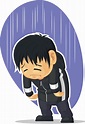 Sad Depressed Boy Griefing Gloomy Mood Unhappy Feelings Cartoon 2144077 ...