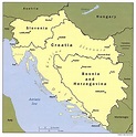 Map of Bosnia and surrounding countries - Map of Bosnia and Herzegovina ...