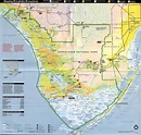 Everglades National Park Ecosystems Map, Florida, United States; go to ...