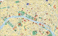Подробная карта центра Парижа | Detailed map of downtown Paris