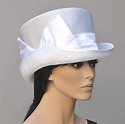 Kentucky Derby Hat, White Top Hat, Wedding Hat, Royal Ascot Hat, White ...