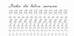 Letra Cursiva para Primaria: Alfabeto en Minúsculas y Mayúsculas ...