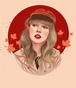 Taylor Swift RED illustration | Dibujos, Ilustraciones, Artistas