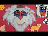 Cómo hacer la máscara del MONO de REY LEÓN | Rafiki 🐵🥳🦁💖 - YouTube