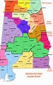 Map Of The State Of Alabama With Cities - Cities And Towns Map