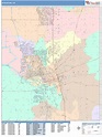 Stockton California Wall Map (Color Cast Style) by MarketMAPS - MapSales