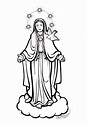 Imágenes del Día de la Inmaculada Concepción de María para colorear ...
