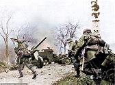 Colorized photographs show the Battle of the Bulge in one of the final ...