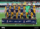Verona, Italy. 4th Oct, 2014. Hellas Verona team group line-up Football ...