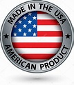 Made in the USA american product silver label with flag, vector — Stock ...