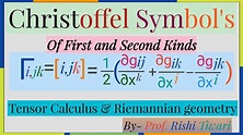 Christoffel symbol's of first kind || Tensor Calculus and Riemannian ...