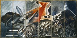 Dive Bomber and Tank, 1940 - Jose Clemente Orozco - WikiArt.org