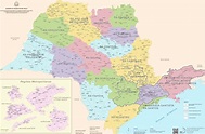 Mapa politico do estado de SP - Escola Educação