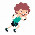 ilustración de dibujos animados de un niño pequeño corriendo 10721919 ...