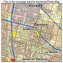 Aerial Photography Map of Cerritos, CA California