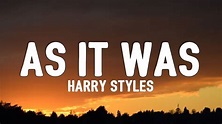 Harry Styles - As It Was (Lyrics) - YouTube Music