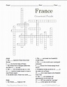 France Crossword Puzzle | Student Handouts
