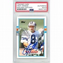 Troy Aikman 1989 Topps Traded Autograph Rookie Card #70T PSA/DNA ...