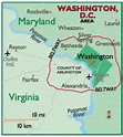 Map Of Washington Dc And Surrounding States - Printable Map