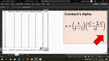 How To... Calculate Cronbach's Alpha in Excel - YouTube