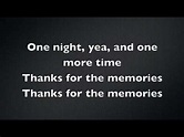 Thanks for the Memories Lyrics - YouTube