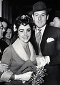 Art print POSTER Elizabeth Taylor and Michael Wilding on Wedding Day ...