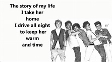 Story Of My Life One Direction Lyrics FULL SONG - YouTube