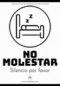 Edita un cartel de No Molestar para imprimir