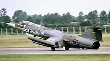 Luftwaffe (German Air Force) F-104 Starfighter landing. (1757x978) : r ...