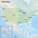 Karte Gary von ortslagekarte-usa - Landkarte für die USA