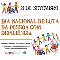 21 de setembro: Dia Nacional e Municipal de Luta da Pessoa com ...