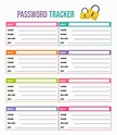 Free Password Manager Printable Template