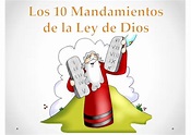 Los 10 mandamientos de la ley de Dios con imágenes de Fano