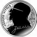 Original silver collection coin "Jāzeps Vītols"