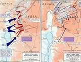 Map of The Golan Heights Campaign in the Yom Kippur War (October 1973)