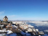 A wintry view of Québec City from the Plains of Abraham [3968 x 2976 ...