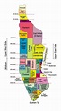 Map of Manhattan neighborhood: surrounding area and suburbs of Manhattan