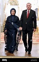 Turkish President Recep Tayyip Erdogan arrives with his wife Emine ...