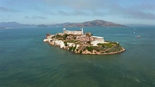 Panoramic View Of Alcatraz Island Prison In Stock Footage SBV-337741189 ...