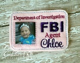 In The Hoop Felt FBI Agent License Pretend Play Embroidery Design - The ...