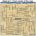 Visalia California Street Map 0682954