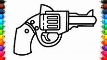 Como Dibujar una Pistola(Revolver) | Dibujo de Arma | Dibujos Faciles ...