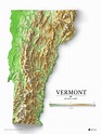 Vermont Elevation Map with Exaggerated Shaded Relief [OC] : r/vermont