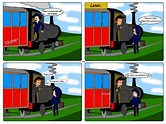 I made a comic. : trains