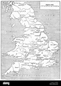 Mapa de Inglaterra. /NA mapa de Inglaterra tal como apareció en el ...